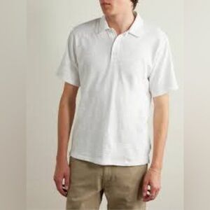 Rag & Bone Classic Flame Slub Cotton Polo Shirt